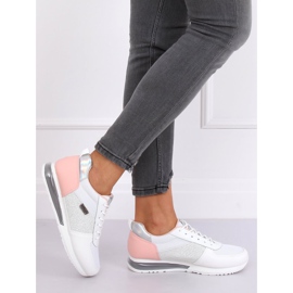 Scarpe sportive da donna bianche e rosa C013 Blanco bianca 2