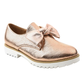 Scarpe slip-on dorate con fiocco RS-WED2 d'oro 1