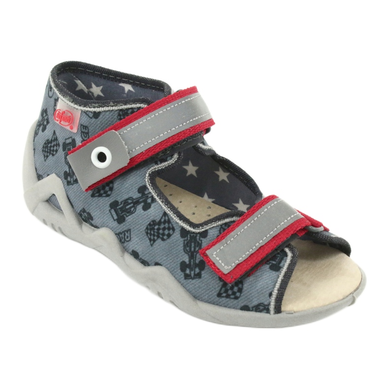 Scarpe da bambino gialle Befado 350P009 rosso grigio 1
