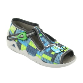 Scarpe per bambini Befado 217P104 blu grigio verde 2