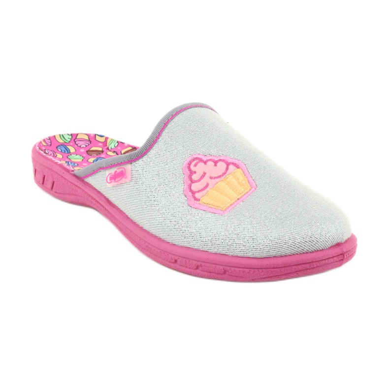 Scarpe per bambini colorate Befado 707Y407 rosa grigio giallo 2