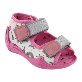 Scarpe per bambini Befado 242P100 rosa grigio 1