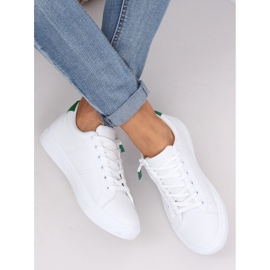 Sneakers da donna bianche BY-231 BIANCO/VERDE 2