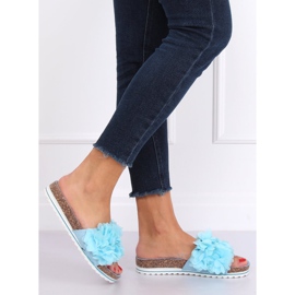 Pantofole Flower power blu BG47P LT.BLUE 1