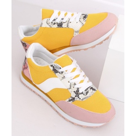 Scarpe sportive da donna BL203 Giallo multicolore 2
