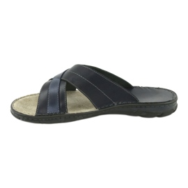 Comode pantofole in pelle Naszbut 055 blu navy blu 2