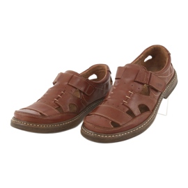 Scarpe estive con velcro, Naszbut 968, marrone 3
