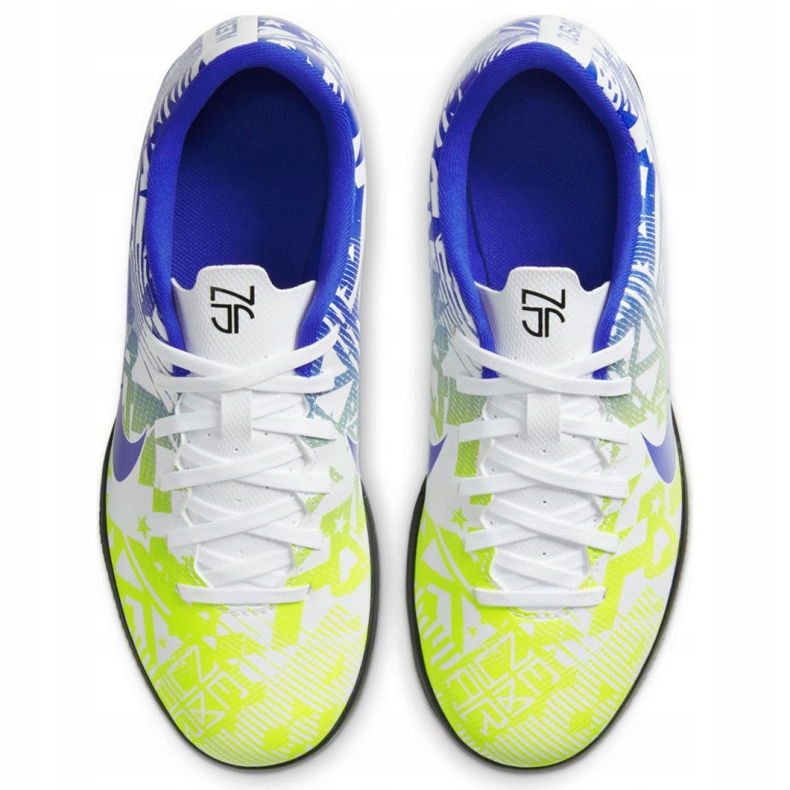 Nike Mercurial Vapor 13 Club Njr Ic Jr CV9352 104 scarpe da calcio bianco, blu multicolore 1
