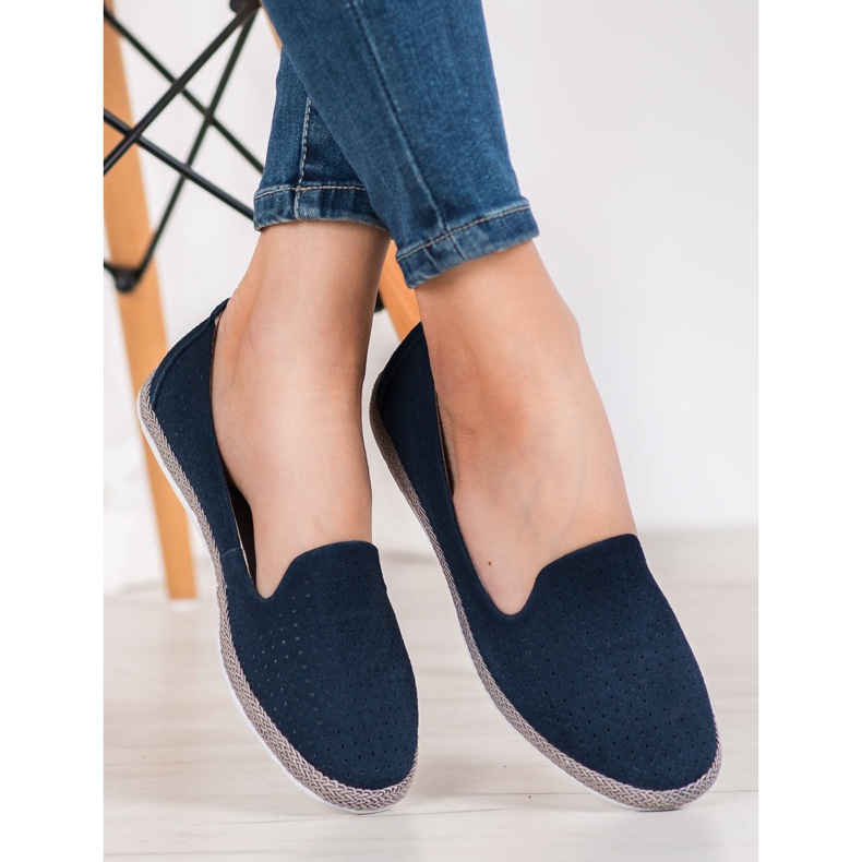 Filippo Signori traforati in pelle blu 2