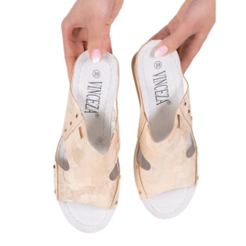 VINCEZA Sandali con Zeppa d'oro 2