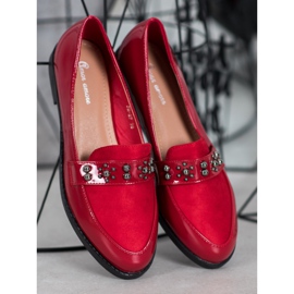 SHELOVET Mocassini laccati rosso 1
