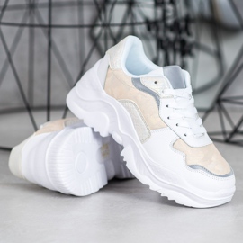SHELOVET Scarpe da ginnastica leggere bianco 1