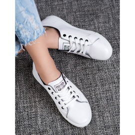 Ideal Shoes Scarpe sportive di moda bianca 1