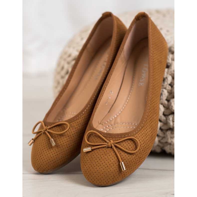 Clowse Ballerina Con Fiocco marrone 1