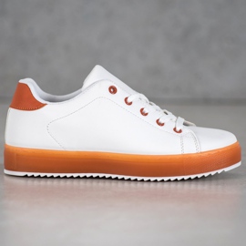 SHELOVET Scarpe Con Suola Colorata bianco 1
