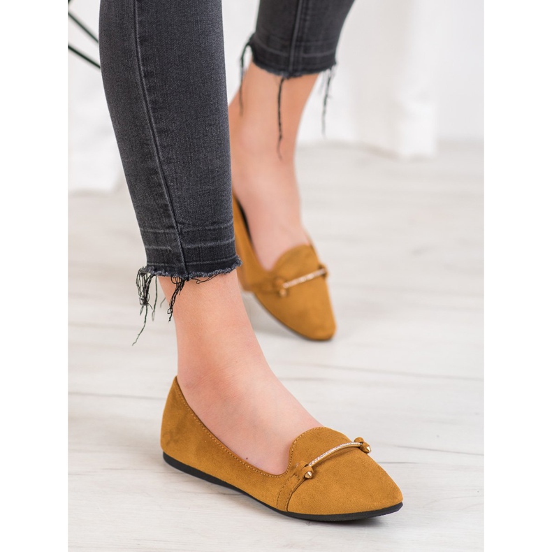 SHELOVET Ballerina In Spitz marrone 1