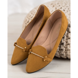 SHELOVET Ballerina In Spitz marrone 2