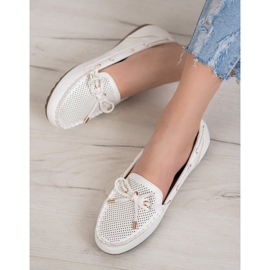 Diamantique Mocassini in ecopelle bianca 1