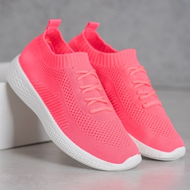 Scarpe sportive al neon rosa 1