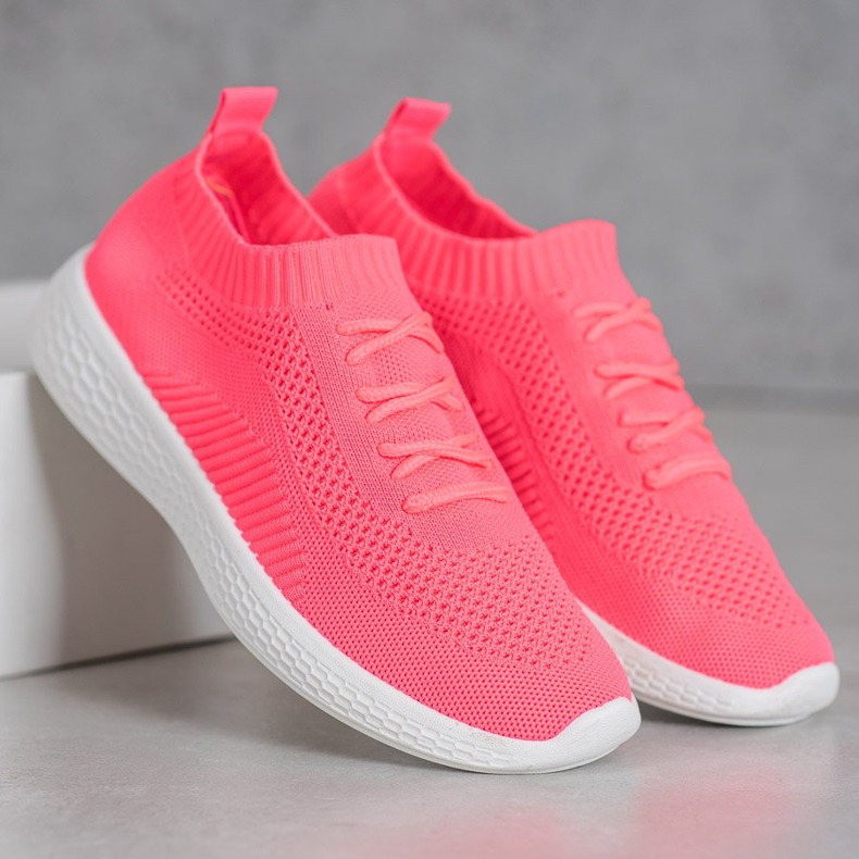 Scarpe sportive al neon rosa 1