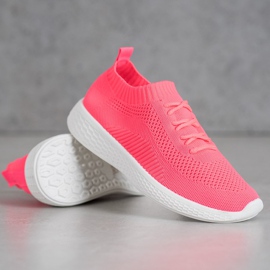 Scarpe sportive al neon rosa 2
