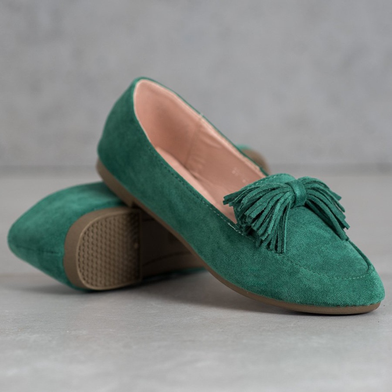 Nio Nio Mocassini con frange verde 1
