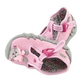 Scarpe per bambini Befado 110P374 rosa grigio 5