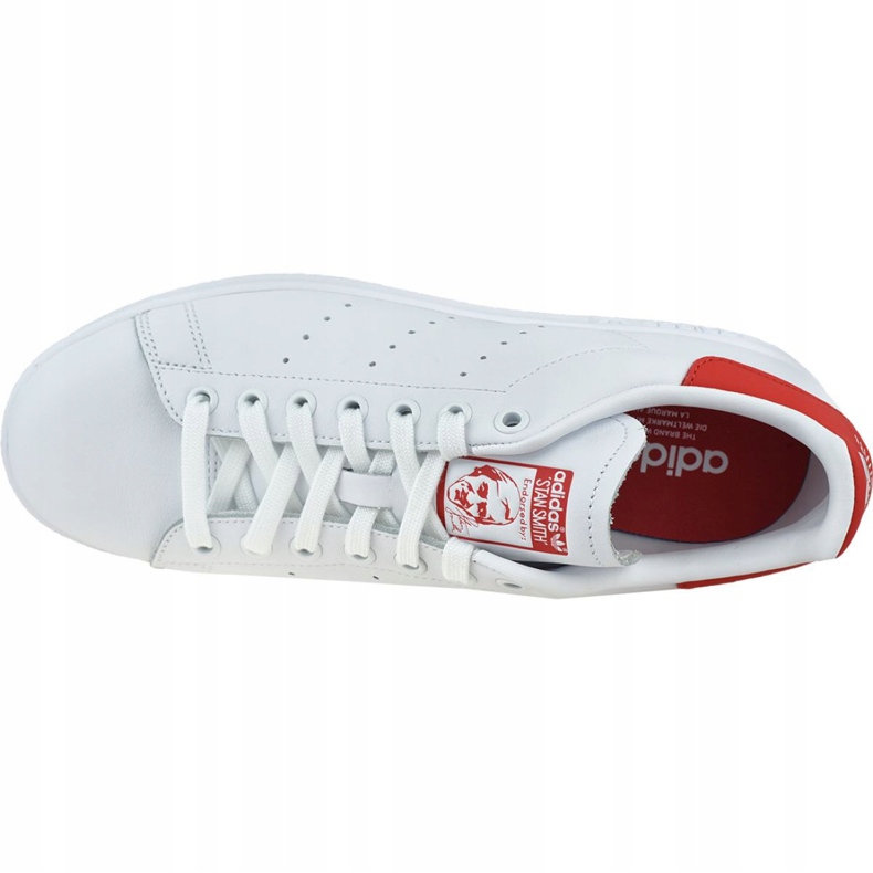 Adidas Stan Smith M EF4334 scarpe bianca rosso 2