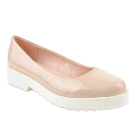 Beige, slip on scarpe con zeppa BJ6223-3 1