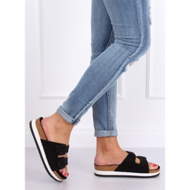 Pantofole scholki nere SS115P Nero 1