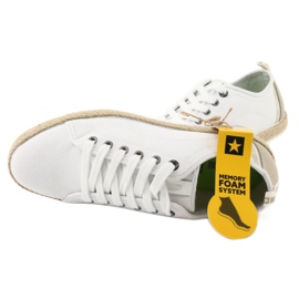 Espadrillas da uomo Big Star 174155 pizzo bianco marrone 1