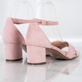 Seastar Eleganti sandali in pelle scamosciata rosa 3