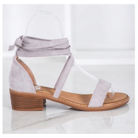 Sandali allacciati grigio 2