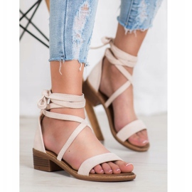 Sandali allacciati marrone 1