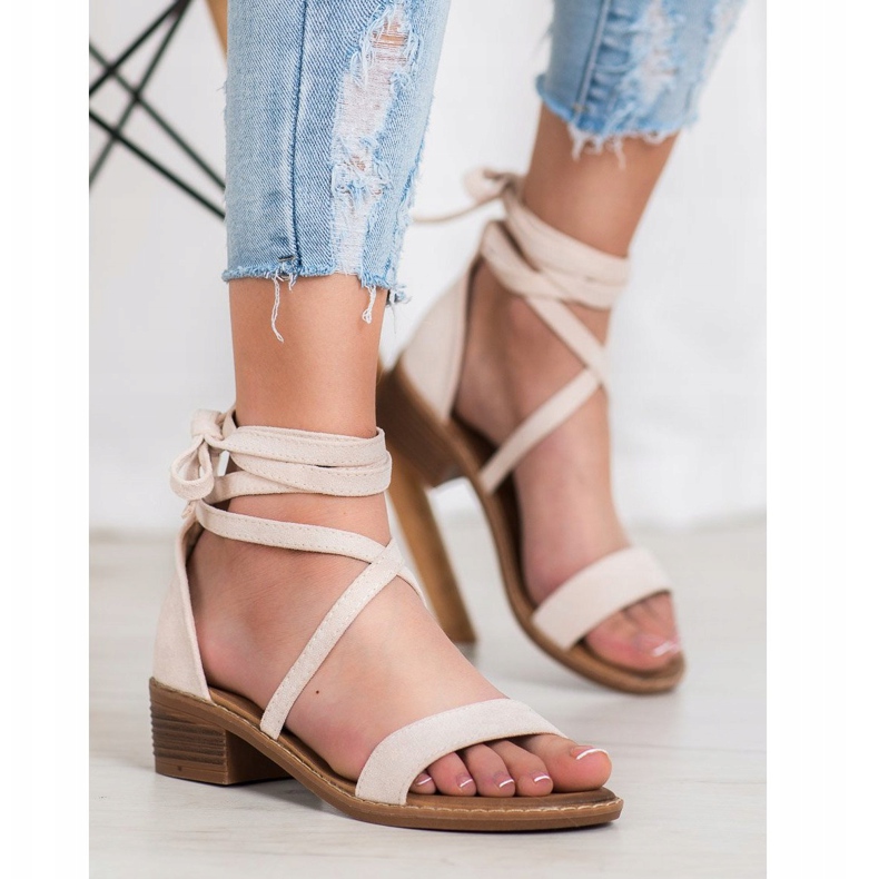 Sandali allacciati marrone 1