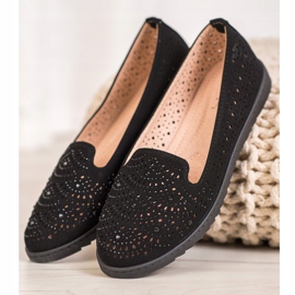 Seastar Signori traforati con cristalli nero 2