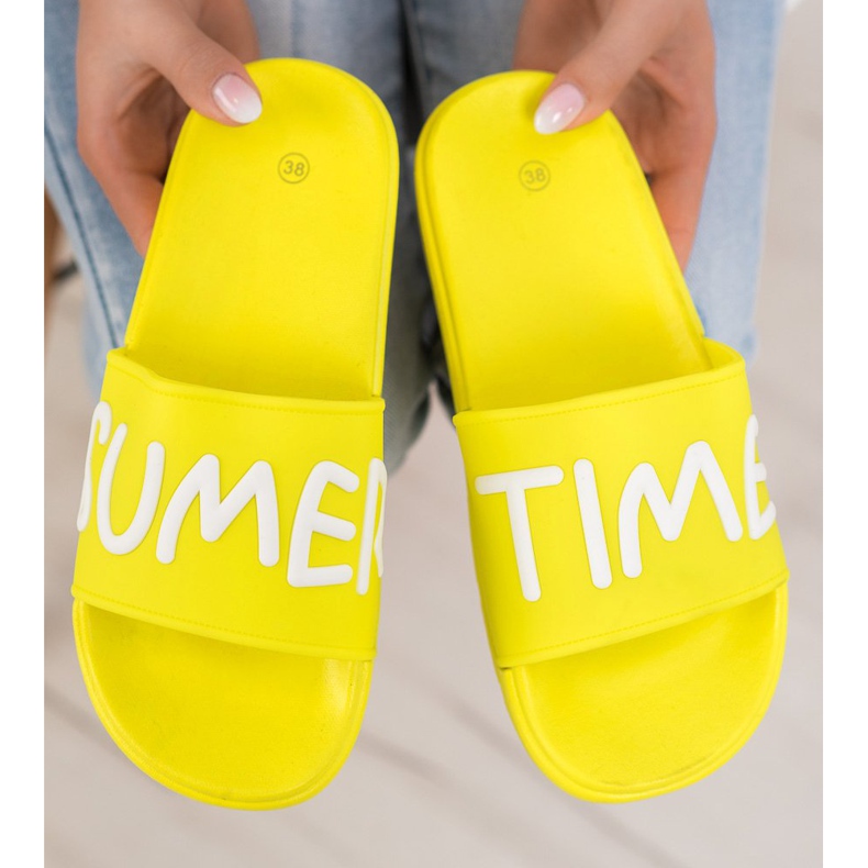 SHELOVET Pantofole di gomma giallo 1