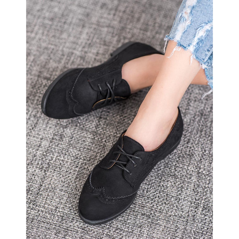 SHELOVET Scarpe classiche scamosciate nero 1