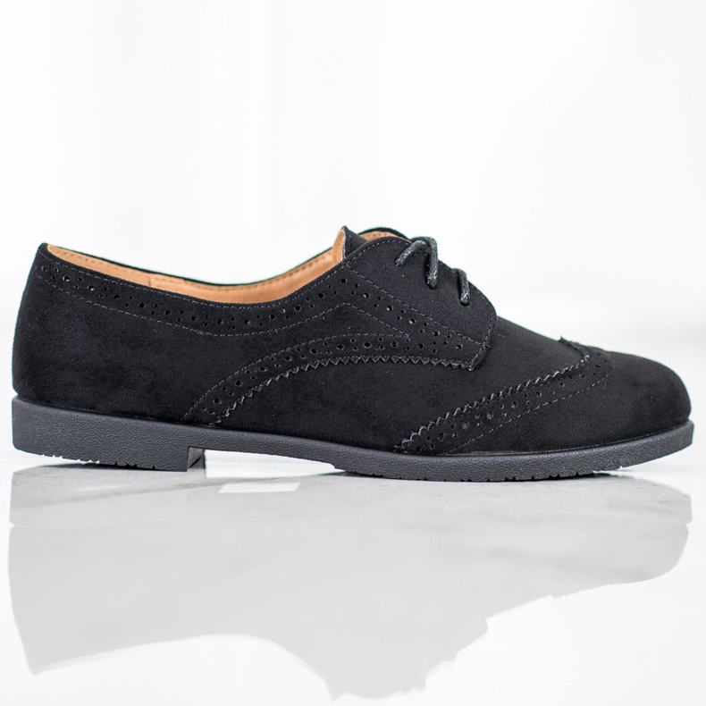 SHELOVET Scarpe classiche scamosciate nero 2