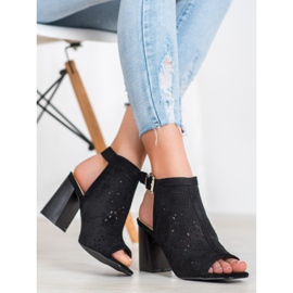 Mannika Sandali traforati costruiti nero 1