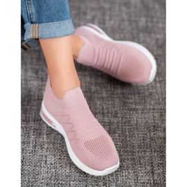 Diamantique Scarpe slip-on rosa 1
