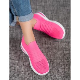 Diamantique Scarpe Slip-On al neon rosa 2