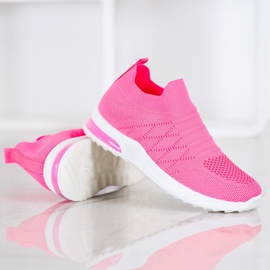 Diamantique Scarpe Slip-On al neon rosa 1