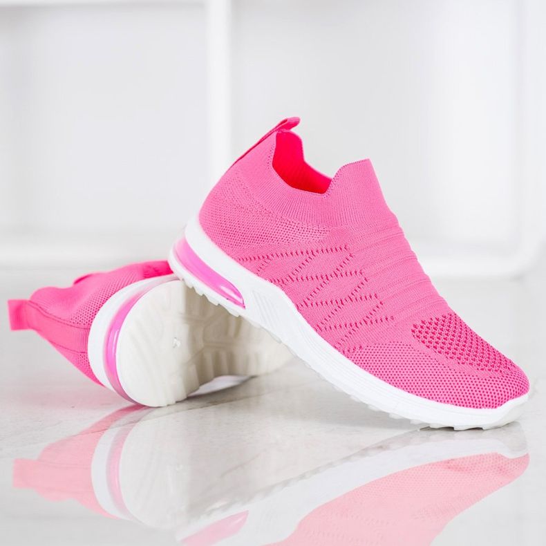 Diamantique Scarpe Slip-On al neon rosa 1