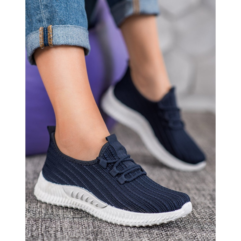 SHELOVET Scarpe sportive in tessuto blu 1