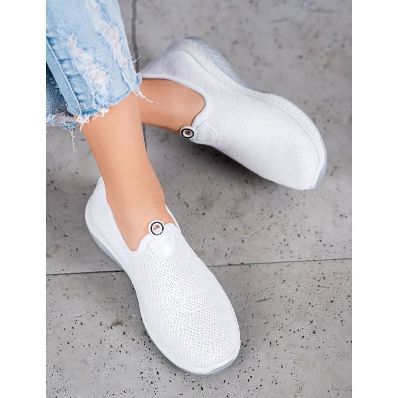 Diamantique Scarpe sportive slip-on bianca 1