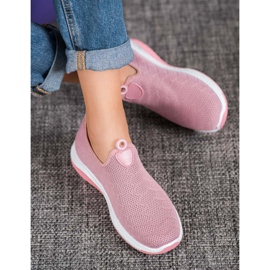 Diamantique Scarpe sportive slip-on rosa 1
