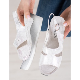 VINCEZA Sandali con Zeppa grigio 1