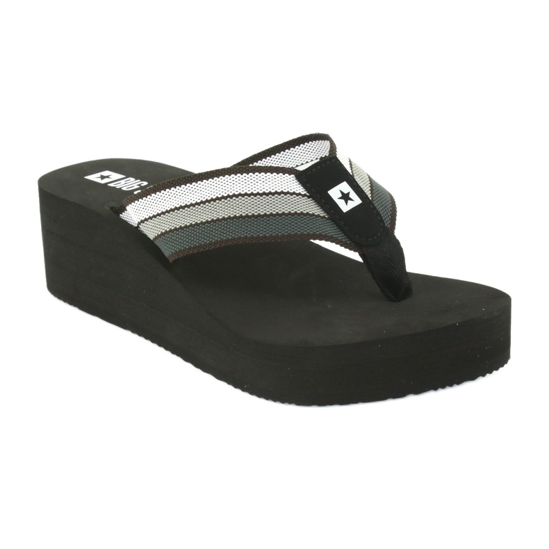 Infradito Big Star sulla zeppa 274A300 nero grigio 1
