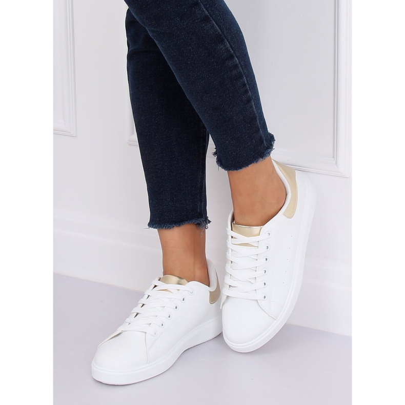 Sneakers da donna bianche LA85P Oro bianca 2